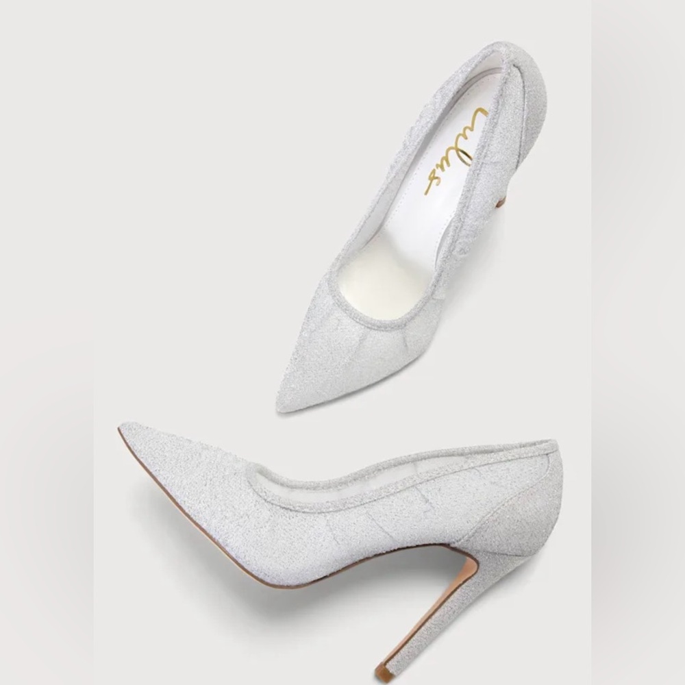 Lulu's Chic Silver Heels- Brand New!